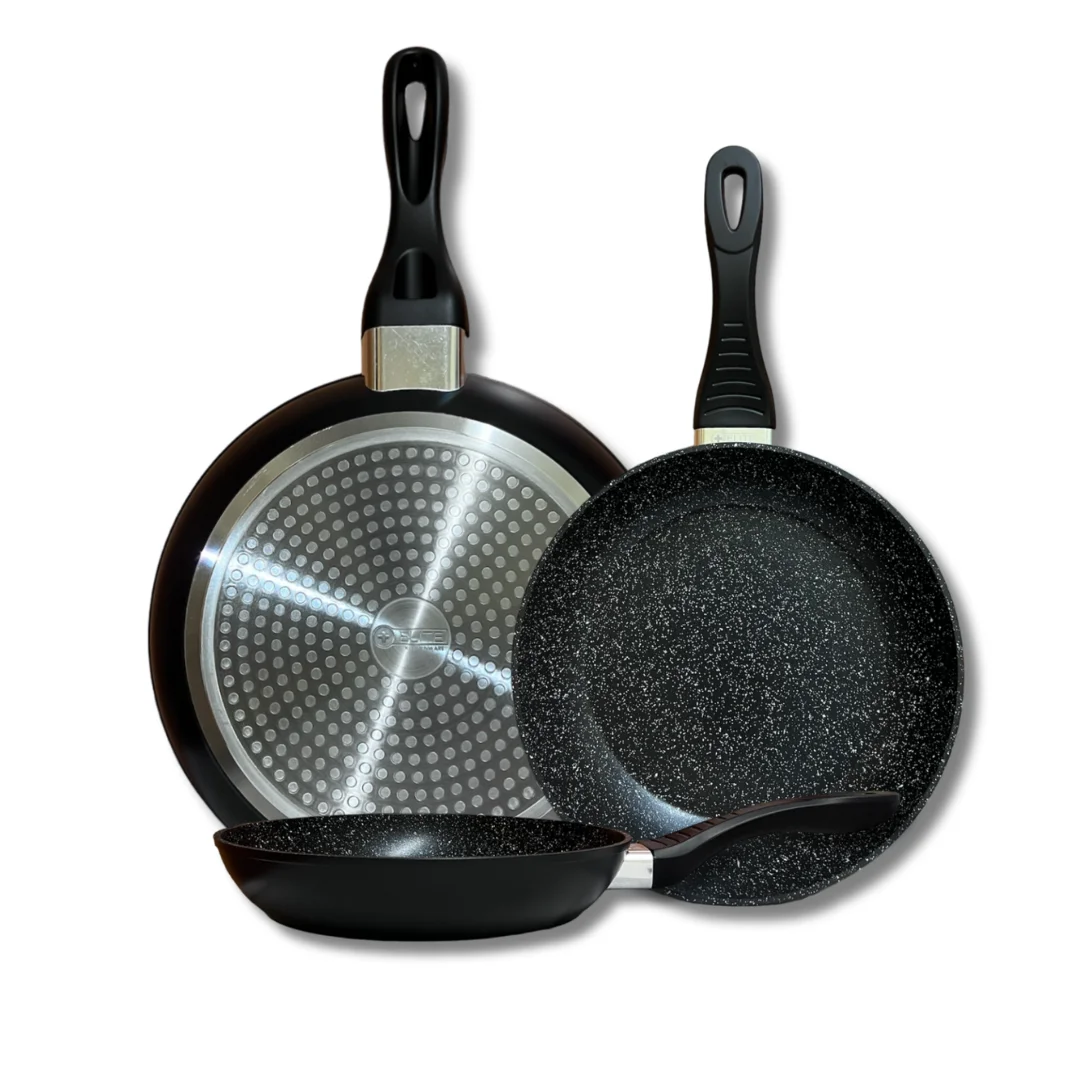 Elite set of 3 non-stick pans for all Gas cookers, ceramic hob and induction | Free of PFOA