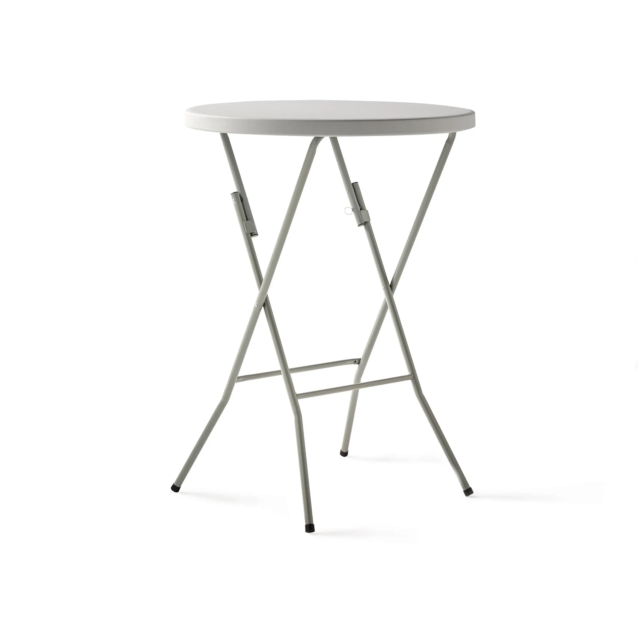 KG KITGARDEN - Mesa Plegable Portátil Multifuncional, Ø80x110cm, Blanco