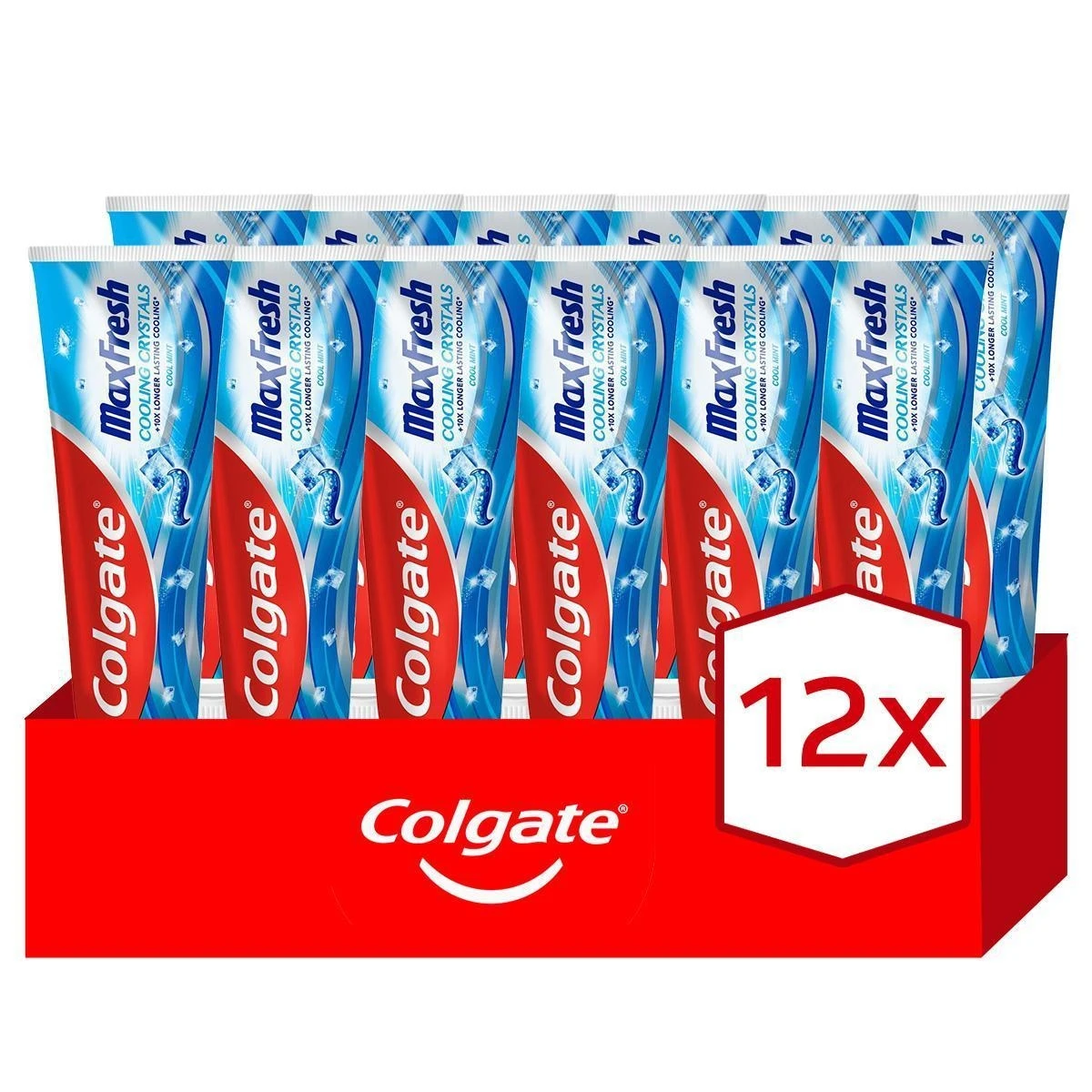 Pasta de dientes Colgate Max Fresh con cristales refrescantes, frescor duradero, menta fresca 75ml.