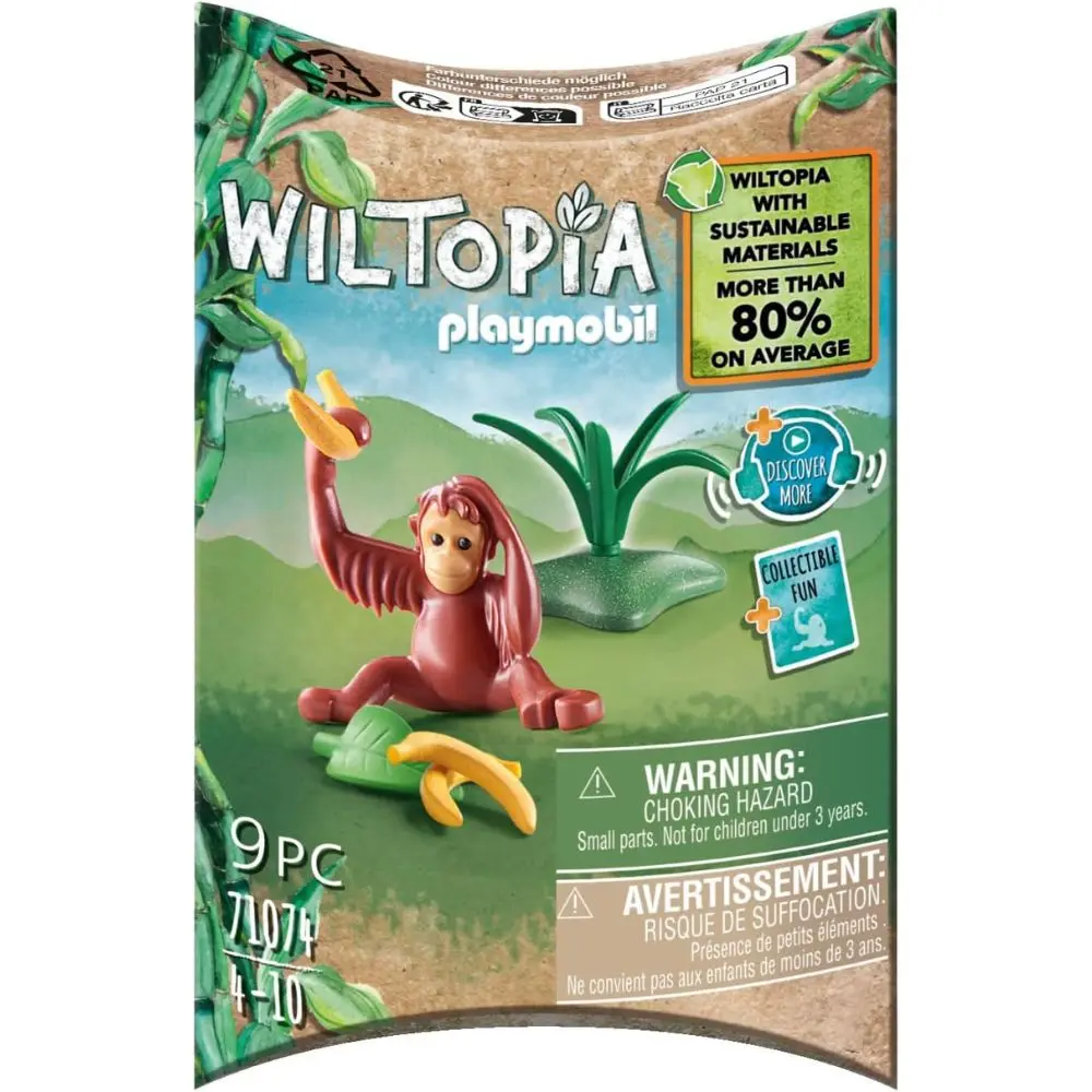 PLAYMOBIL orangután joven Wiltopia (71074) figura de animal de la selva tropical