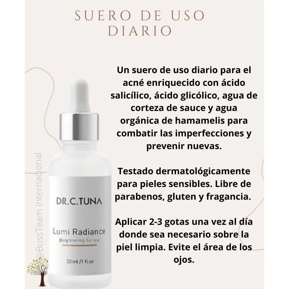 Suero iluminador de Dr. C. Tuna de farmasi, es un serum iluminador que ayuda a reducir la visibilidad de las manchas oscuras y equilibra el tono desigual de la piel con el uso diario regular.