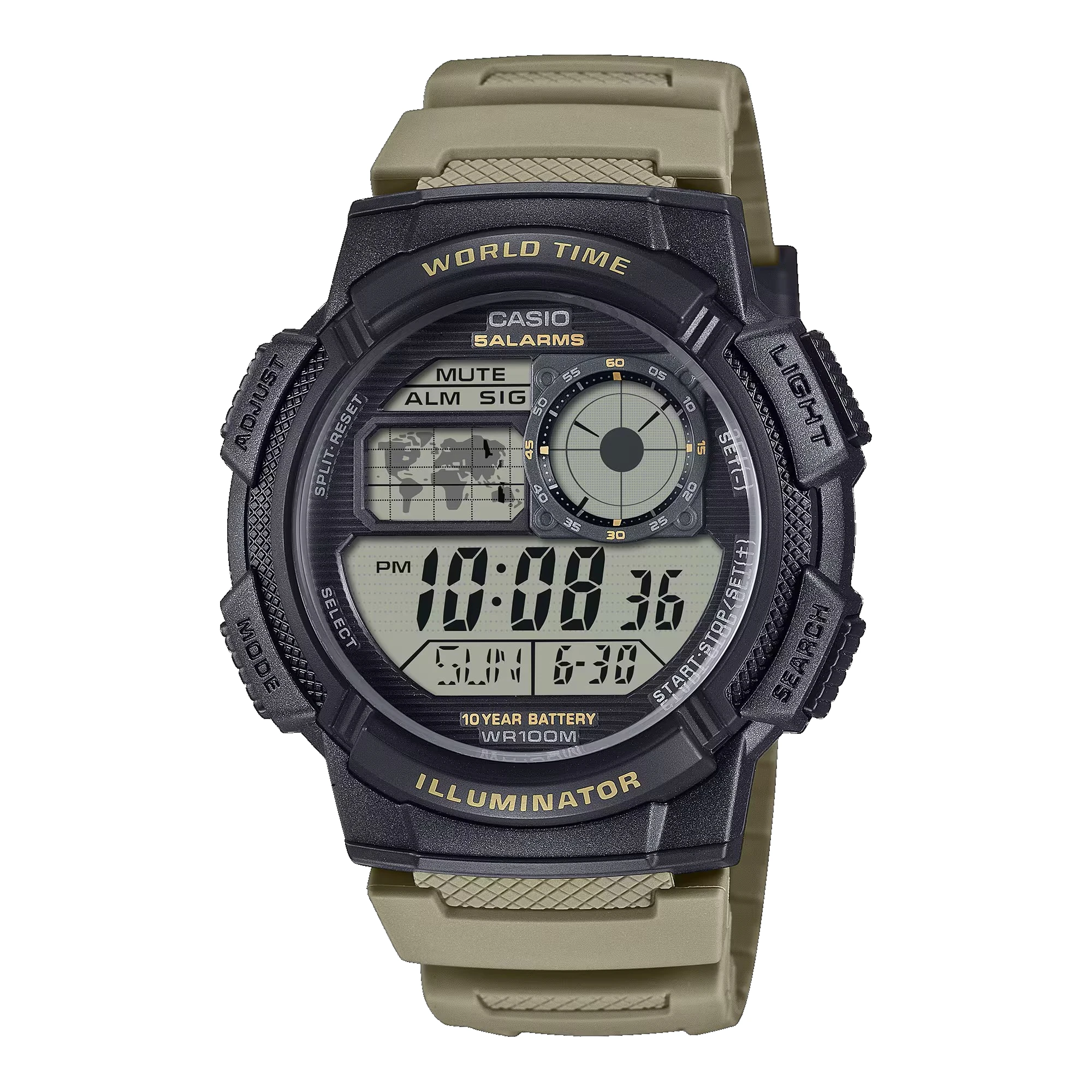 Reloj Casio AE-1000W-5AVEF Deportivo Hombre Resistente al agua Marrón Sumergible (100m)