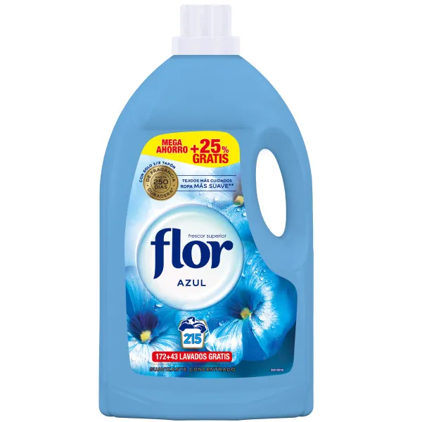 Flor Azul Suavizante Concentrado para la ropa - 215 lavados