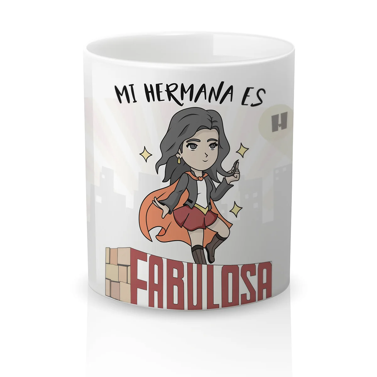 Taza cerámica Regalo Original Amor y Amistad. Resistente 100% al microondas y lavavajillas. Taza con Frase Mi hermana es fabulosa