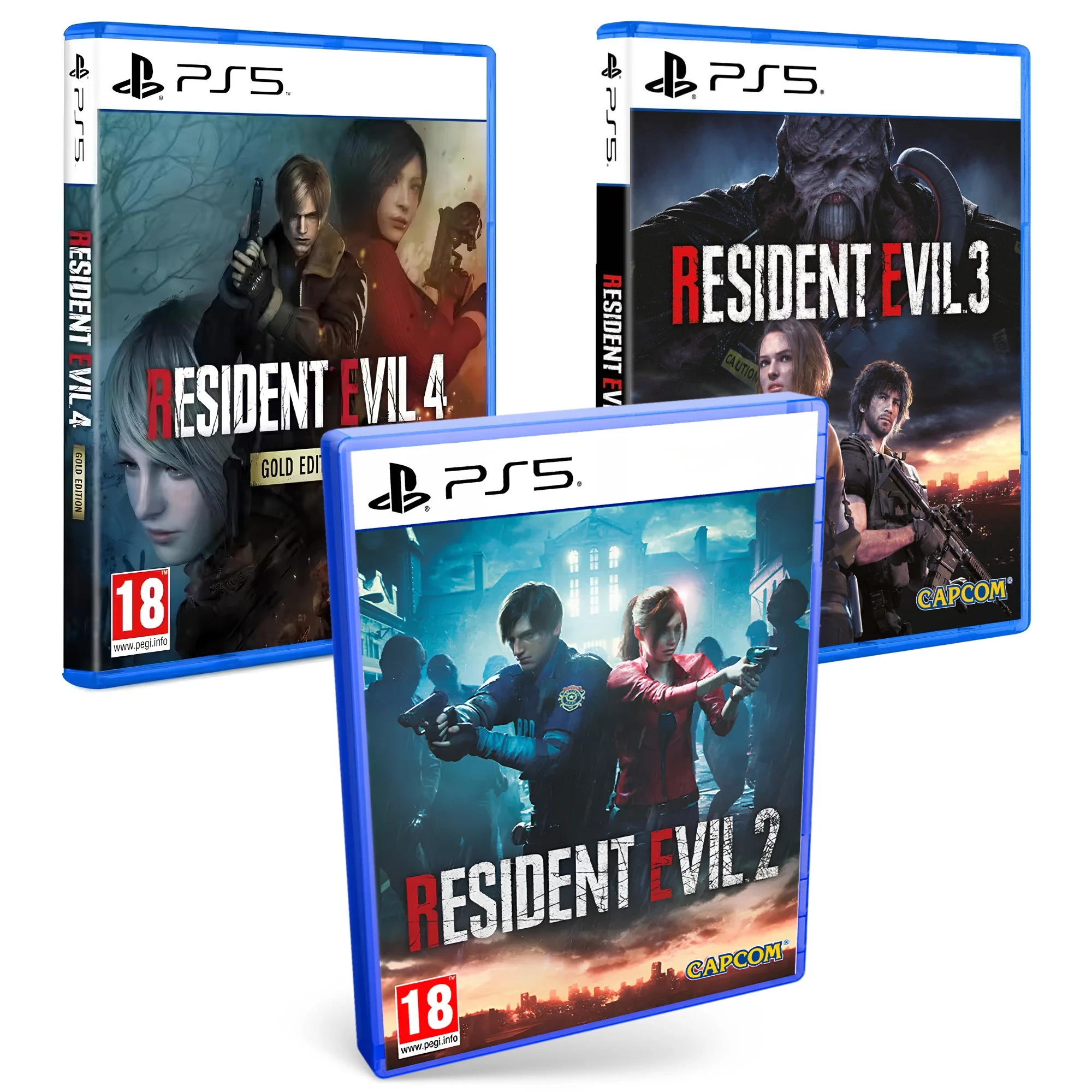 Pack Resident Evil 2 + Resident Evil 3 + Resident Evil 4 Remake Gold Edition - PS5 - Nuevo Precintado - PAL España
