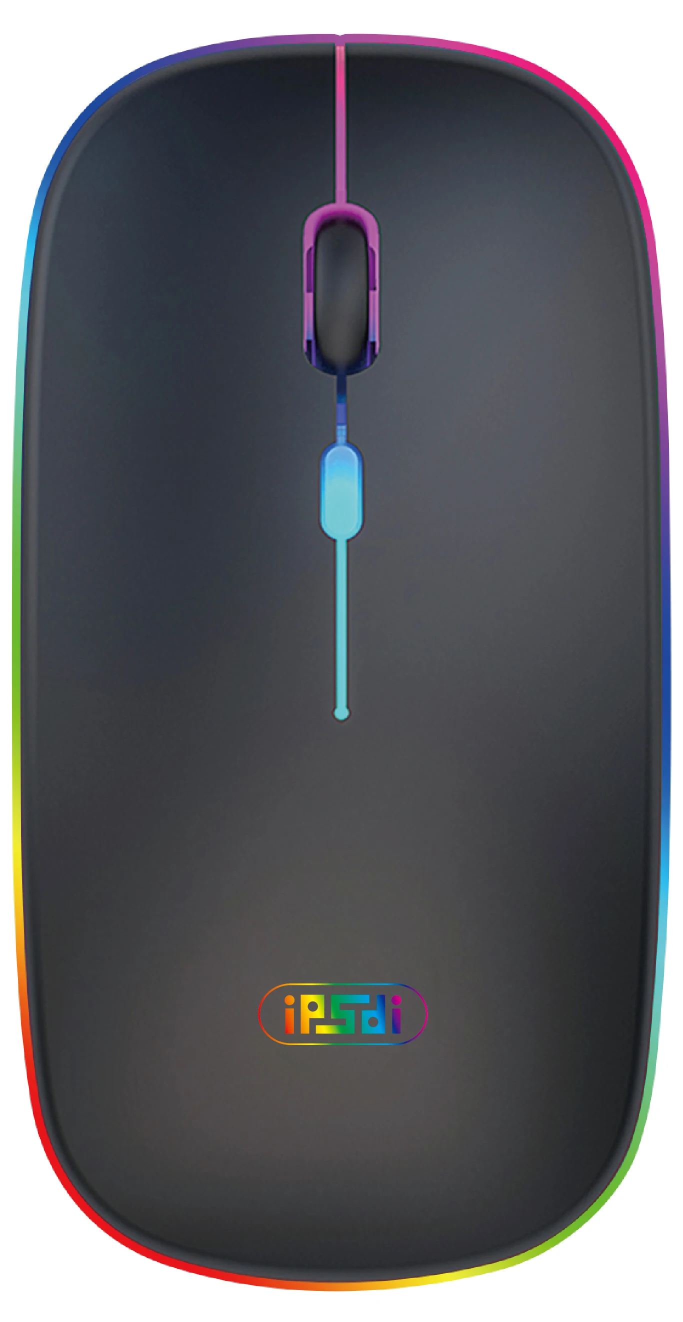 IPSDI Wireless Mouse for portable, ergonomic and silent, rechargeable, USB 2.4G with Nano receiver, 3 levels adjustable dpi, Ultra thin