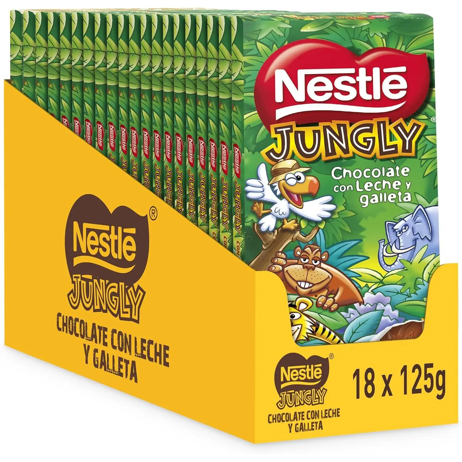 Caja 18 Unidades Chocolate con Leche Nestlé Jungly 90g