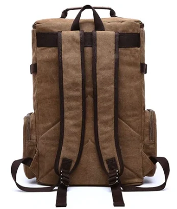 Prowalk-unisex kari 40l canvas backpack - hiking and excursions with style, resistance and versatility for all your adventures. With padded pc compartment, waterproof, ideal for daily and outdoor activities