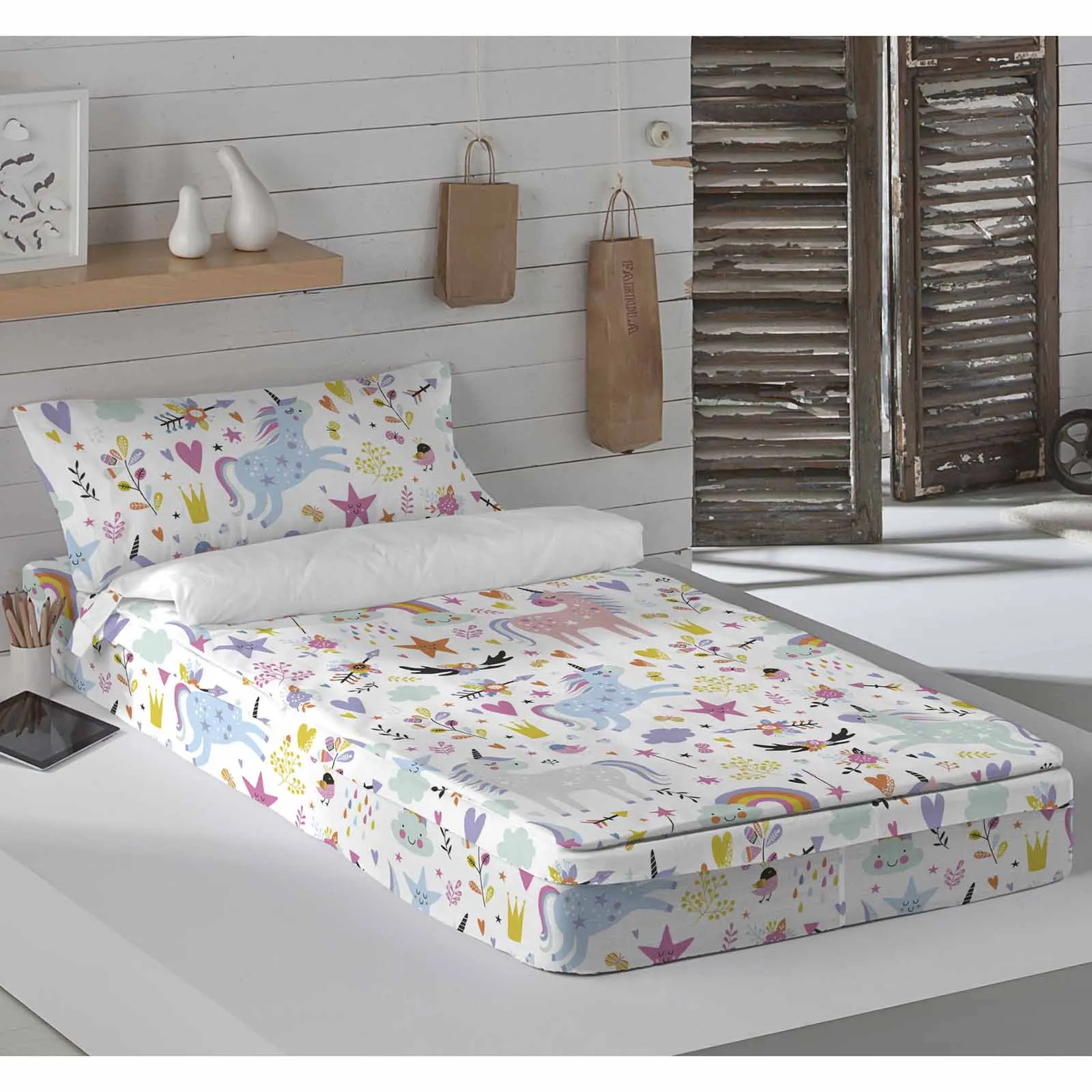 SACO NORDICO INFANTIL 100% ALGODÓN CON RELLENO SPARKLY COOL KIDS FABRICADO EN ESPAÑA