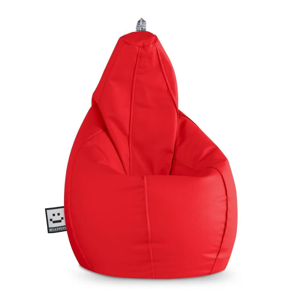 Puff Pera Polipiel Rojo HAPPERS - Cómodo, ligero y resistente. Make it Happers®