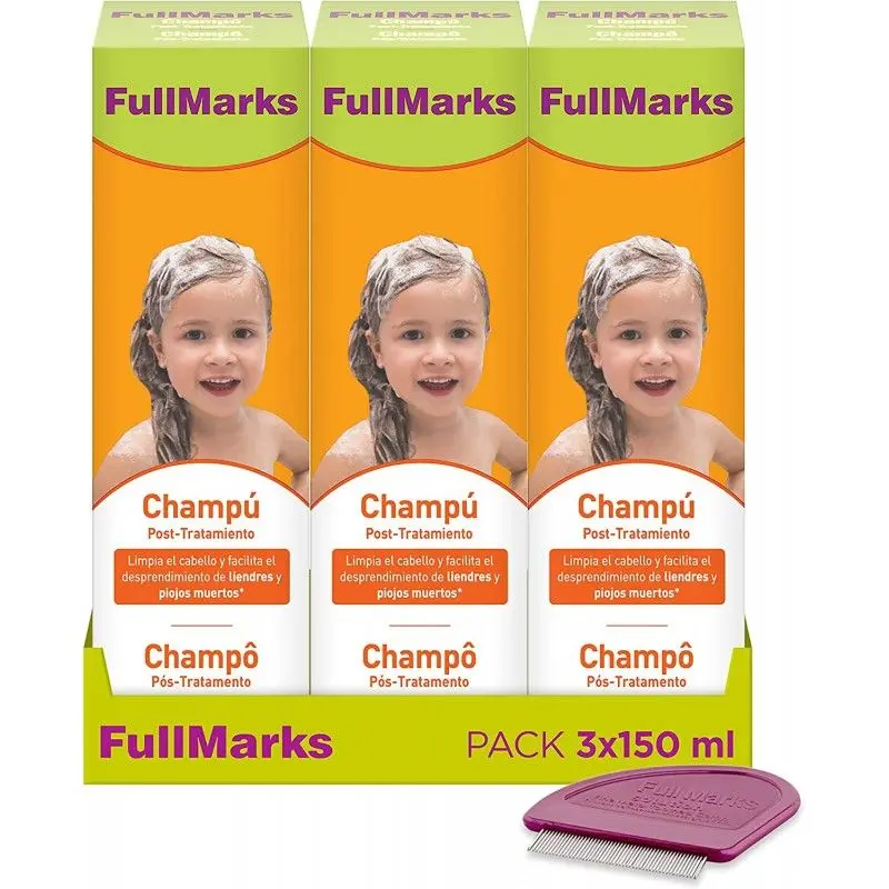 Pack x3 FullMarks Champú antipiojos 150 ml