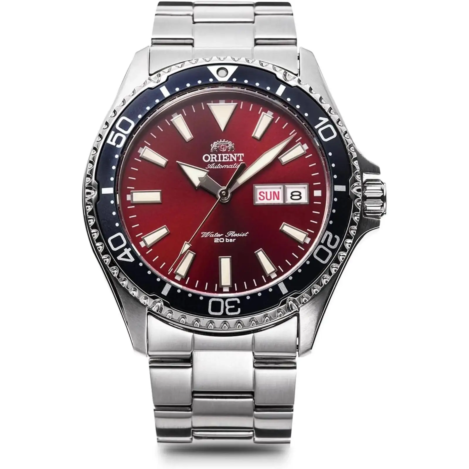Orient Reloj Kamasu RN-AA0003R JDM 41.8mm cristal de zafiro 200m WR English-Kanji