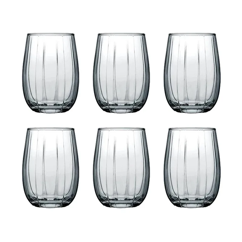 TRESV Set de 6 Vasos de Cristal Transparente 380ml y 510ml, Vasos de Agua y Bebidas Alcohólicas, Aptos para Lavavajillas