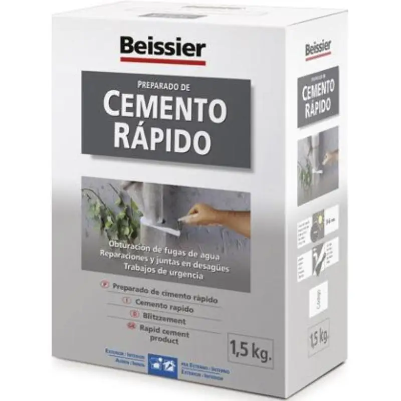 Cemento rapido color gris 1,5kg