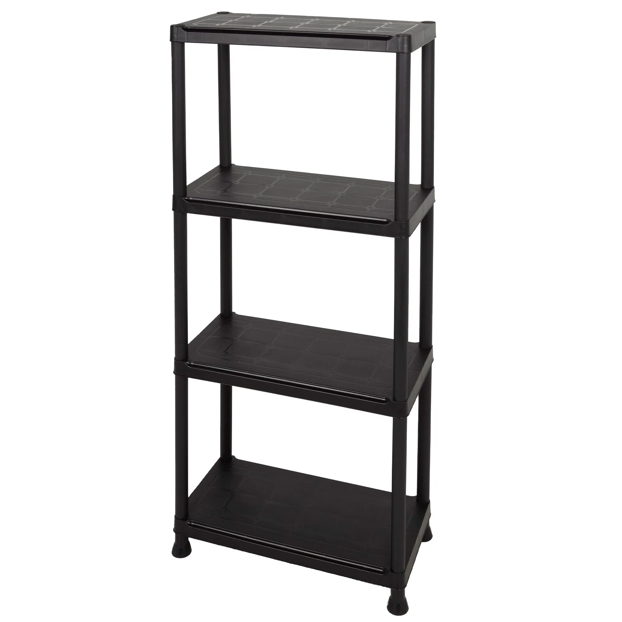 Curver - Estantería almacenaje, 90% plástico reciclado, color negro, fácil montaje sin herramientas, estable y resistente, almacenamiento ampliable, multiusos, variedad de medidas, ideal para trasteros, garajes, patios o balcones