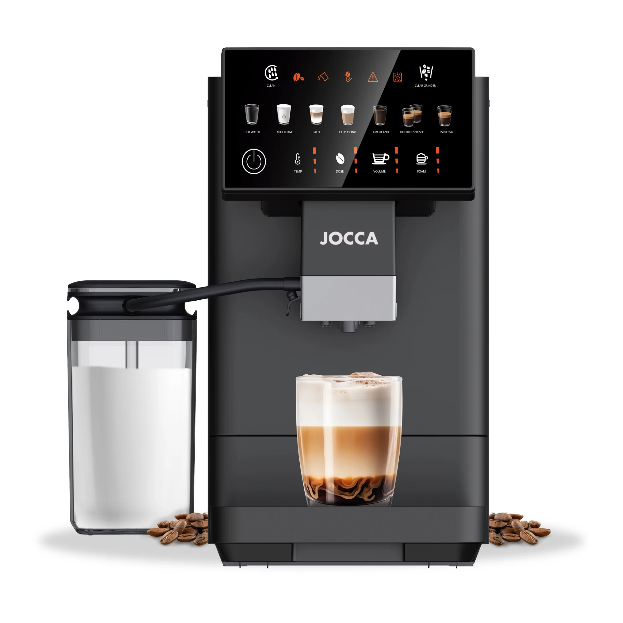 JOCCA Cafetera Superautomática 20 Bar, Pantalla Táctil, Molinillo 15 Niveles y Sistema de Leche — oferta en AliExpress