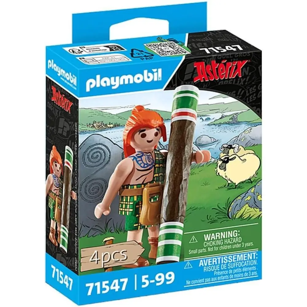 Figura Mac Loch Astérix Playmobil (71547) con tronco