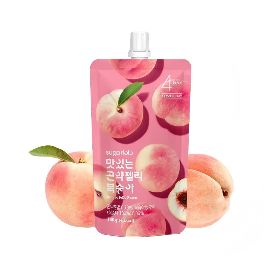 Konjac Jelly de Melocotón Sugarlolo 150G – Gelatina Coreana Baja en Calorías y Rica en Fibra | Snack Saludable, Refrescante y Sin Azúcar
