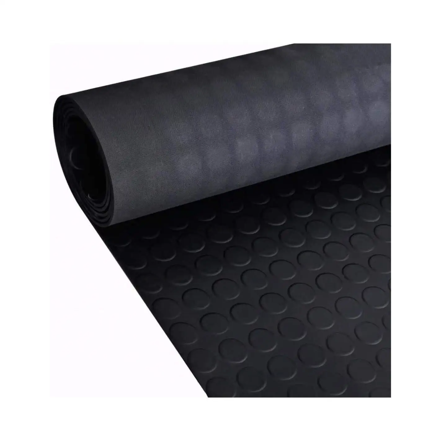 JARDIN202 - Estera Antideslizante Suelo de Caucho Goma | 1 metro de ancho | Suelo Circulos