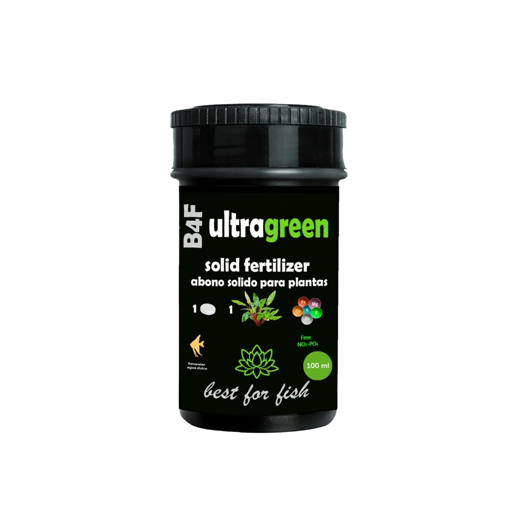 B4F - Ultragreen Solid Fertilizer (100 ml) - Abono en Pastillas para Plantas (80 Tabletas)
