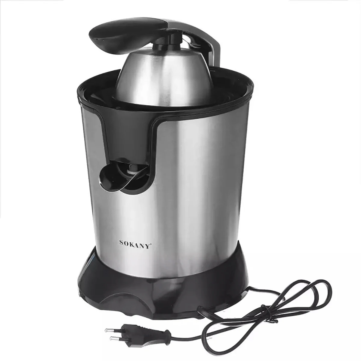 Spremiagrumi elettrico da 350 W con maniglia a pressione, spremiagrumi professionale con leva di pressatura, spremiagrumi, elettrodomestico da cucina per succo. Spremiagrumi, SOKANY JE-651E