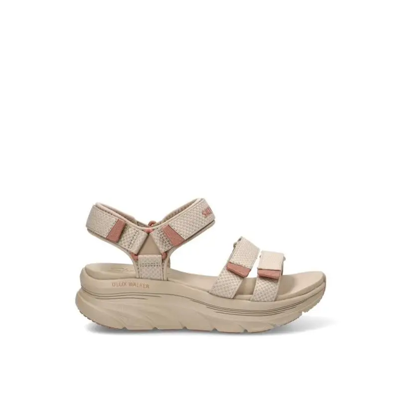 Sandalia Cómodas Skechers - Mujer - Cuña Media - Modelo 119826 - Color Taupe