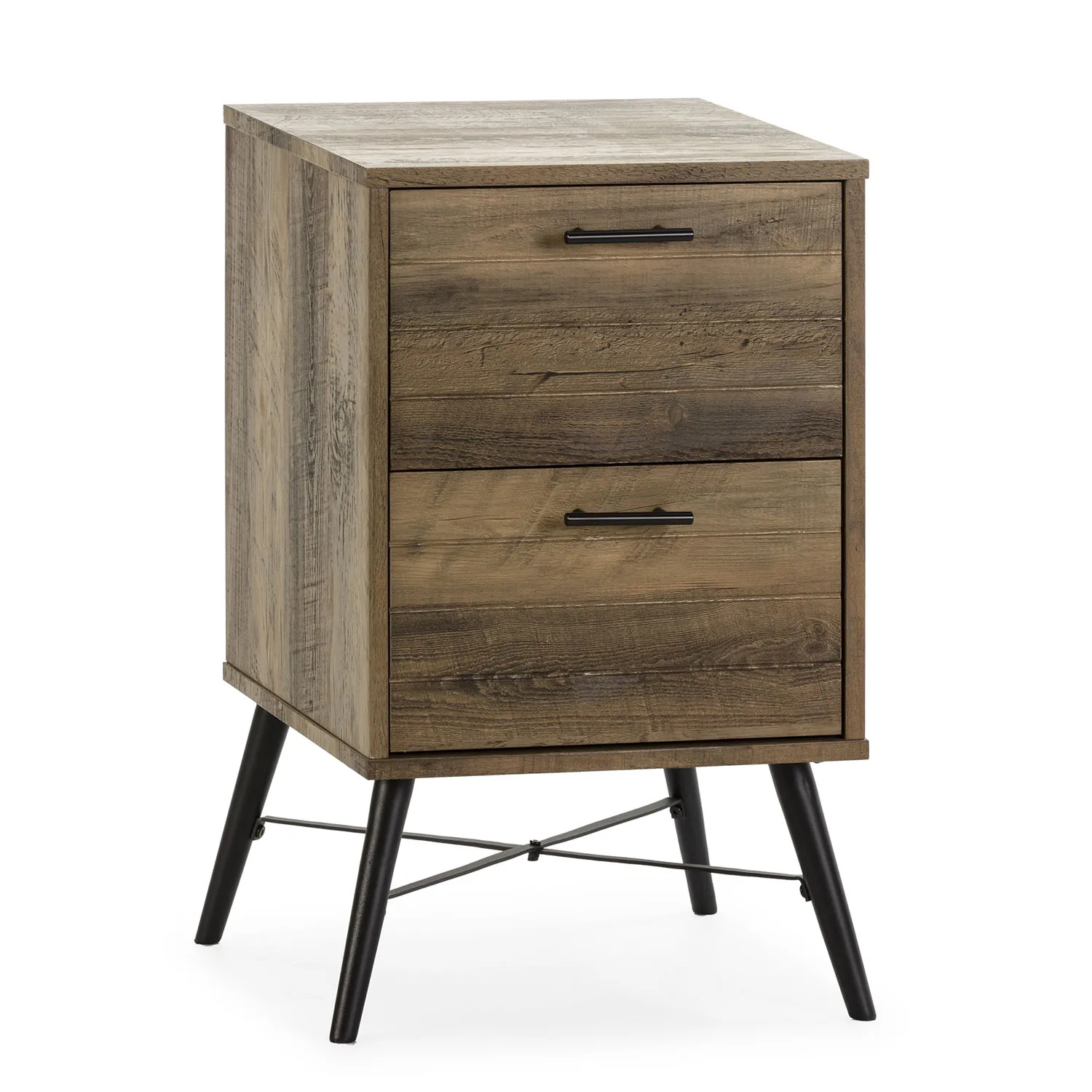 VS Venta-Stock Mesita de Noche Clavel 2 cajones Color Rustic