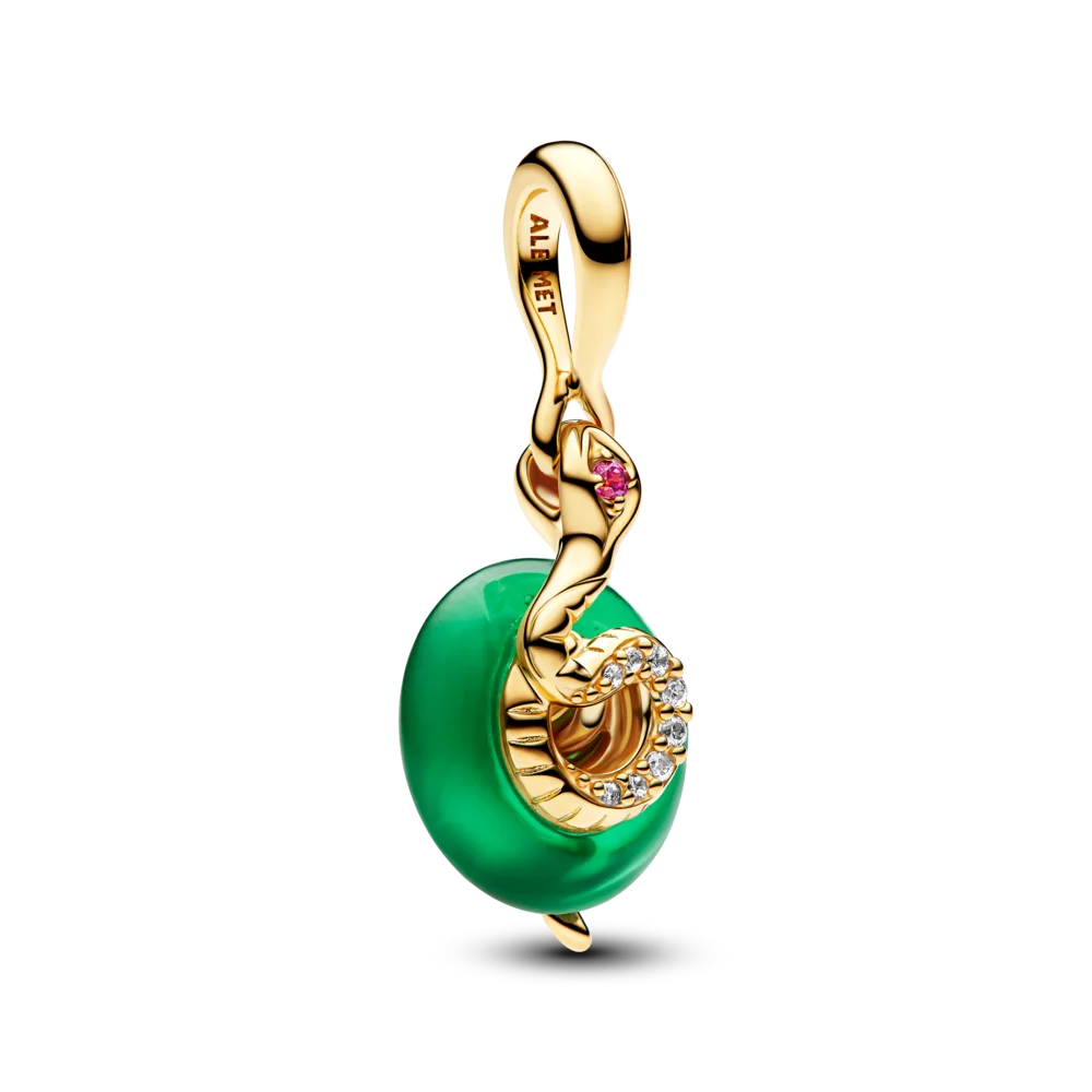 Charm Pandora Colgante Serpiente Verde de Cristal de Murano 763617C01