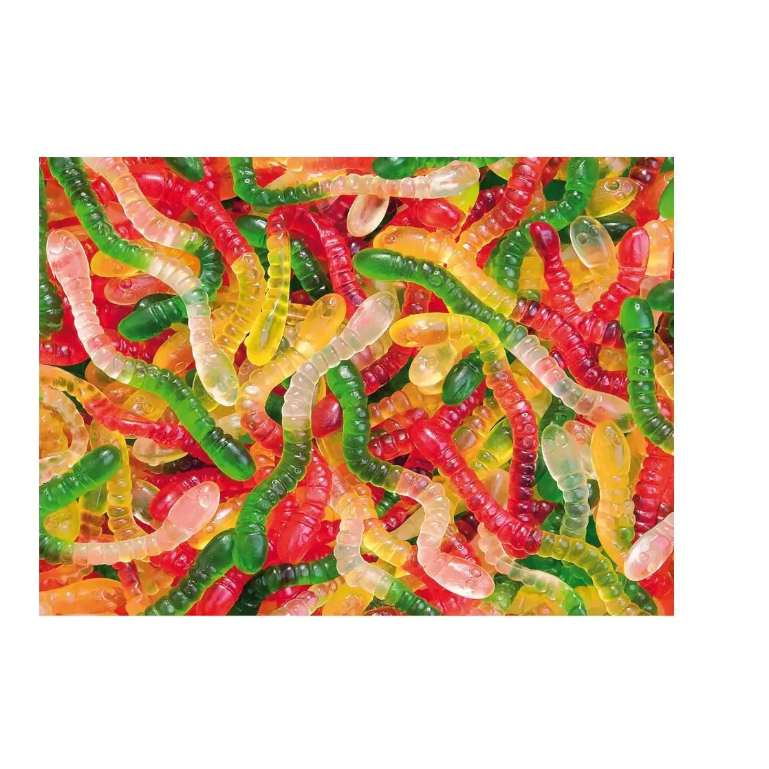 HARIBO GUSANOS BRILLO 250 ud aprox 1.73KG son caramelos de goma con una divertida forma de gusano, con un interior súper esponjoso y con diferentes sabores, SABOR ORIGINAL HARIBO TOP