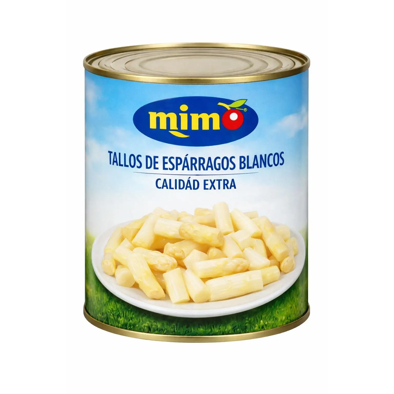 MIMO Tallos de Espárragos Blancos en conserva Lata 2,5 kg (1,6 kg escurrido)