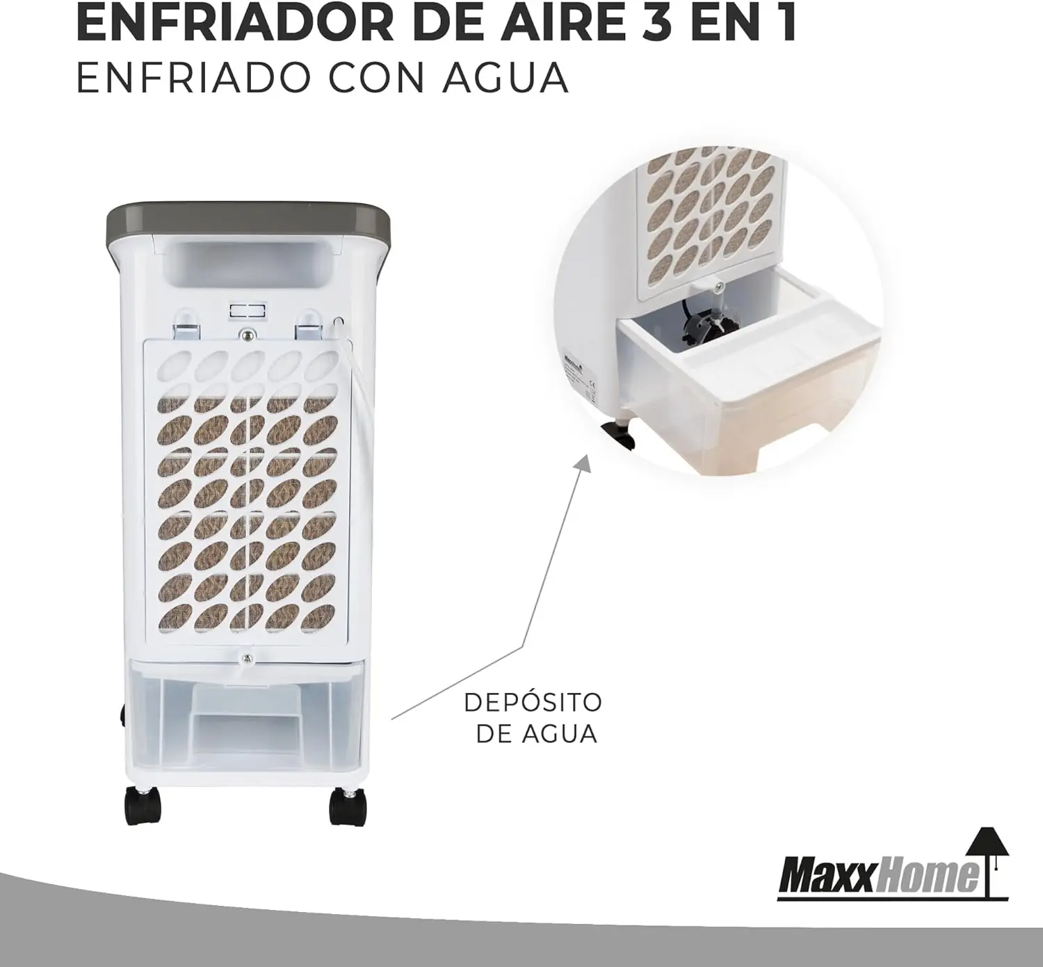 Ps prouths portable air conditioner, air conditioner, air cooler |   Refreshes, ventilates, purifies and humidifies |   10h autonomy, honeycomb and laptop filter (4.6 kg) 4l