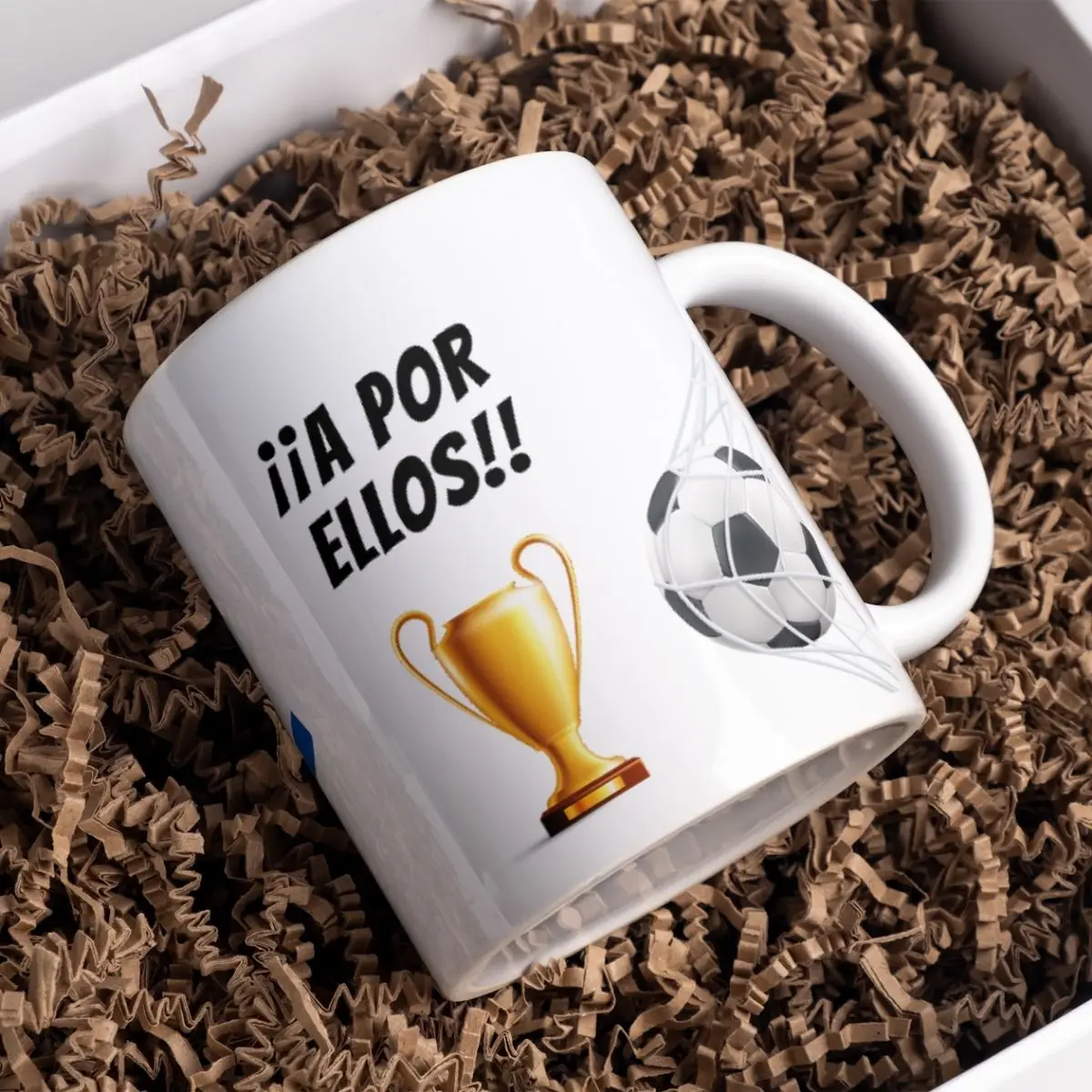 Personalized R.C.D. Espanyol Football Mug - Premium Ceramic, Customizable Name & Number, Ideal for Fans, Microwave & Dishwasher Safe, Perfect Gift for Football Lovers, Capacity 330ml.