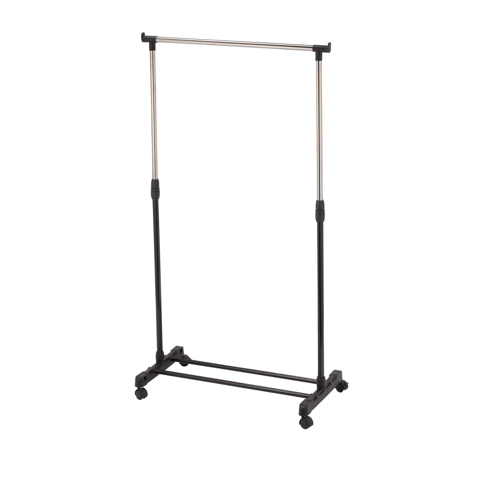THE SECRET HOME - Perchero Burro Ajustable de Metal con Ruedas - Burro Extensible para Ropa - Organizador para Dormitorio, Entrada y Pasillo - 2 