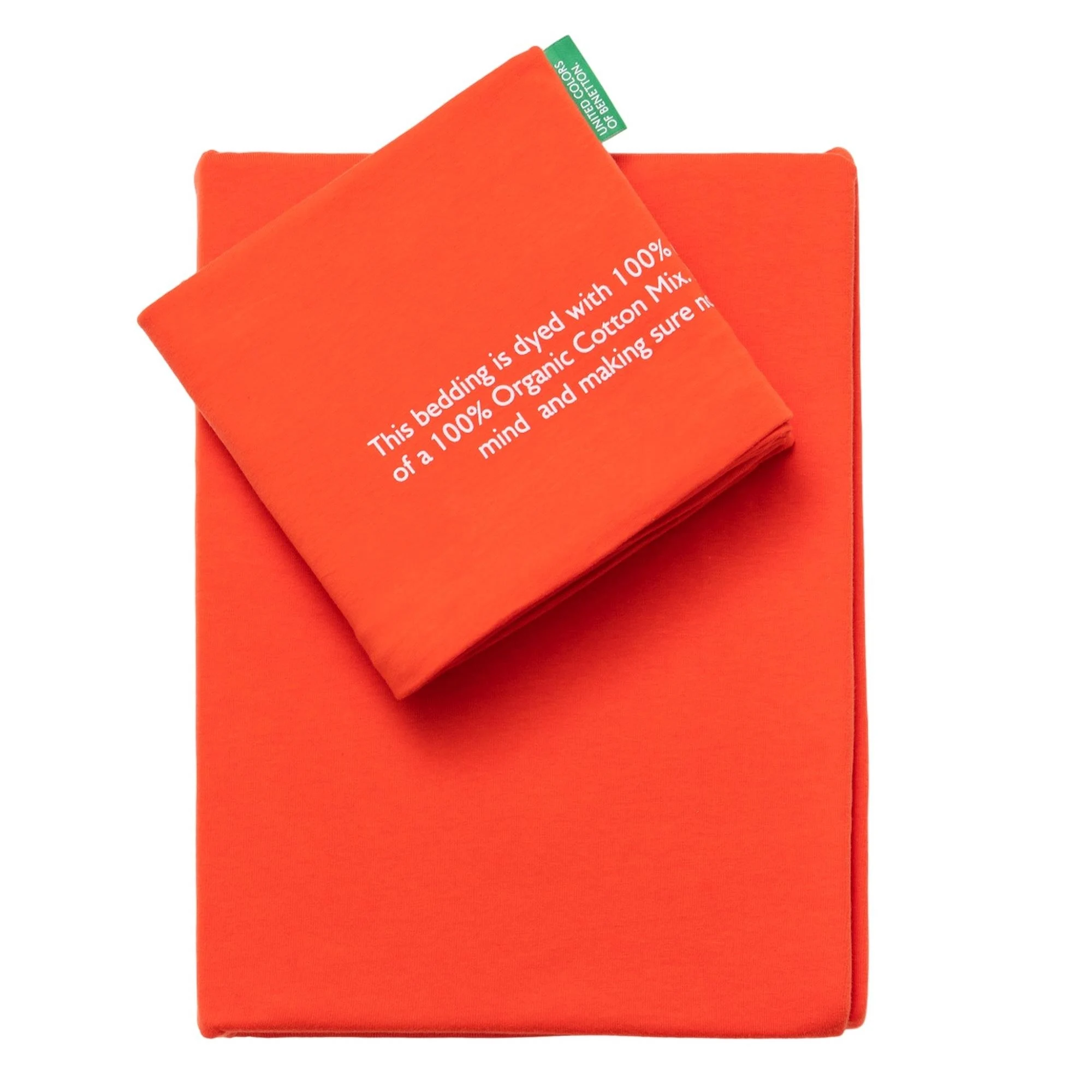 United Colors Of Benetton Verde/Morado Set 2Pc Cama (Funda Nórdica 150X220cm + Funda De Almohada 63X63cm) Y Rainbow Benetton 70%Algodón + 30% Poliéster