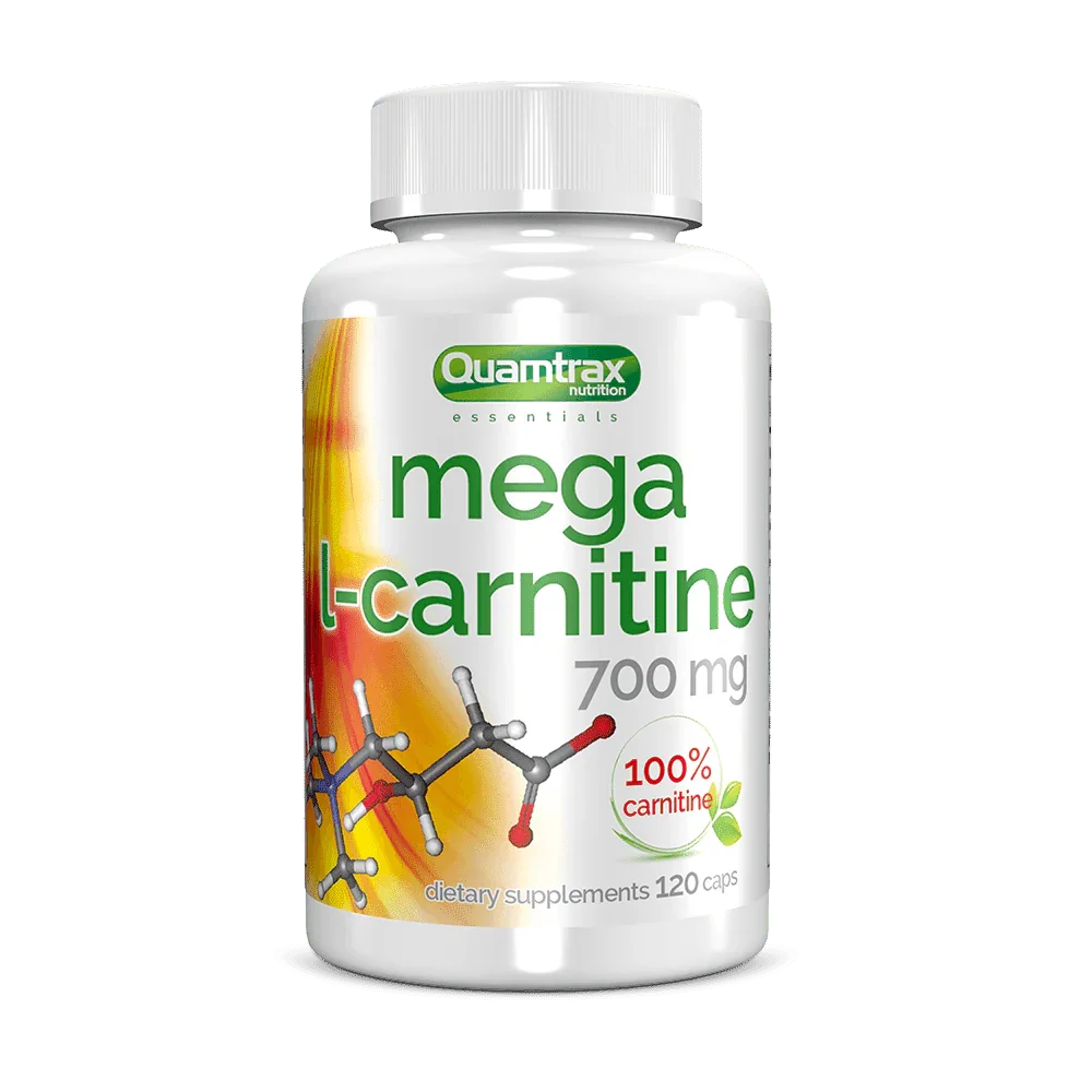 Quamtrax Mega L-Carnitine – 120 cápsulas | L-Carnitina Tartarato 2.800 mg por dosis