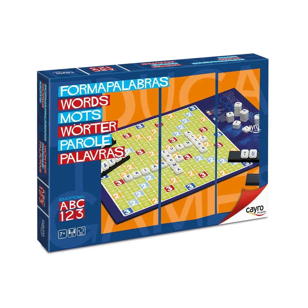 Cayro-Formapalabras-cross word game for children 7 + years old-Standard edition-Made in Spain-fun board game for 4 players-duration 30-45 minutes