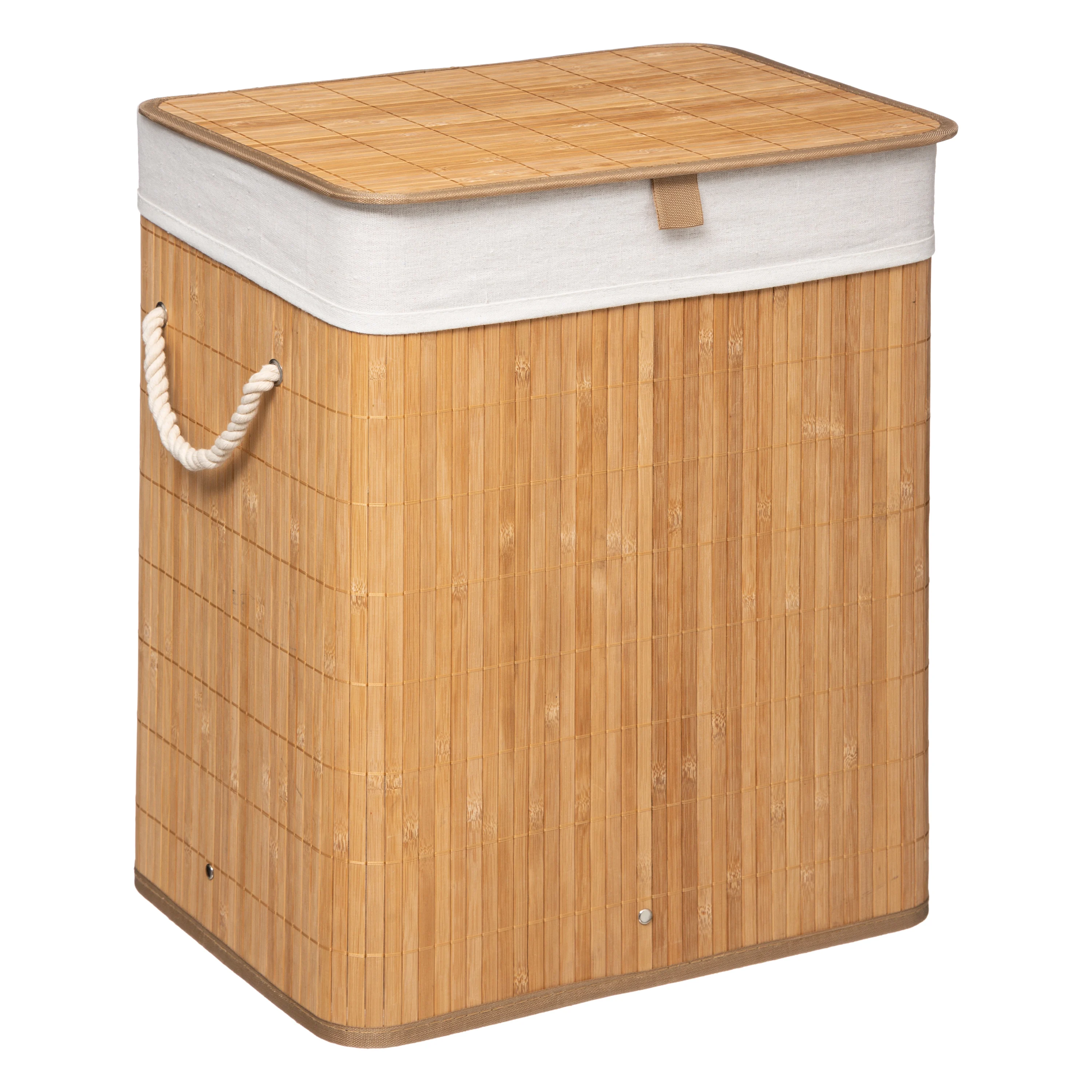 Cesta de Bambú Natural para Colada con Gran Capacidad y Diseño Atractivo