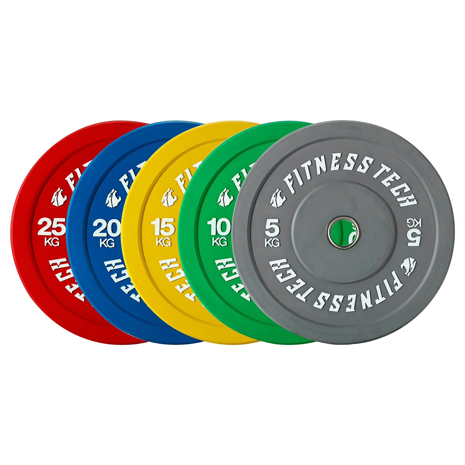 Fitness Tech Disco Bumper Plate Alta Resistencia Discos