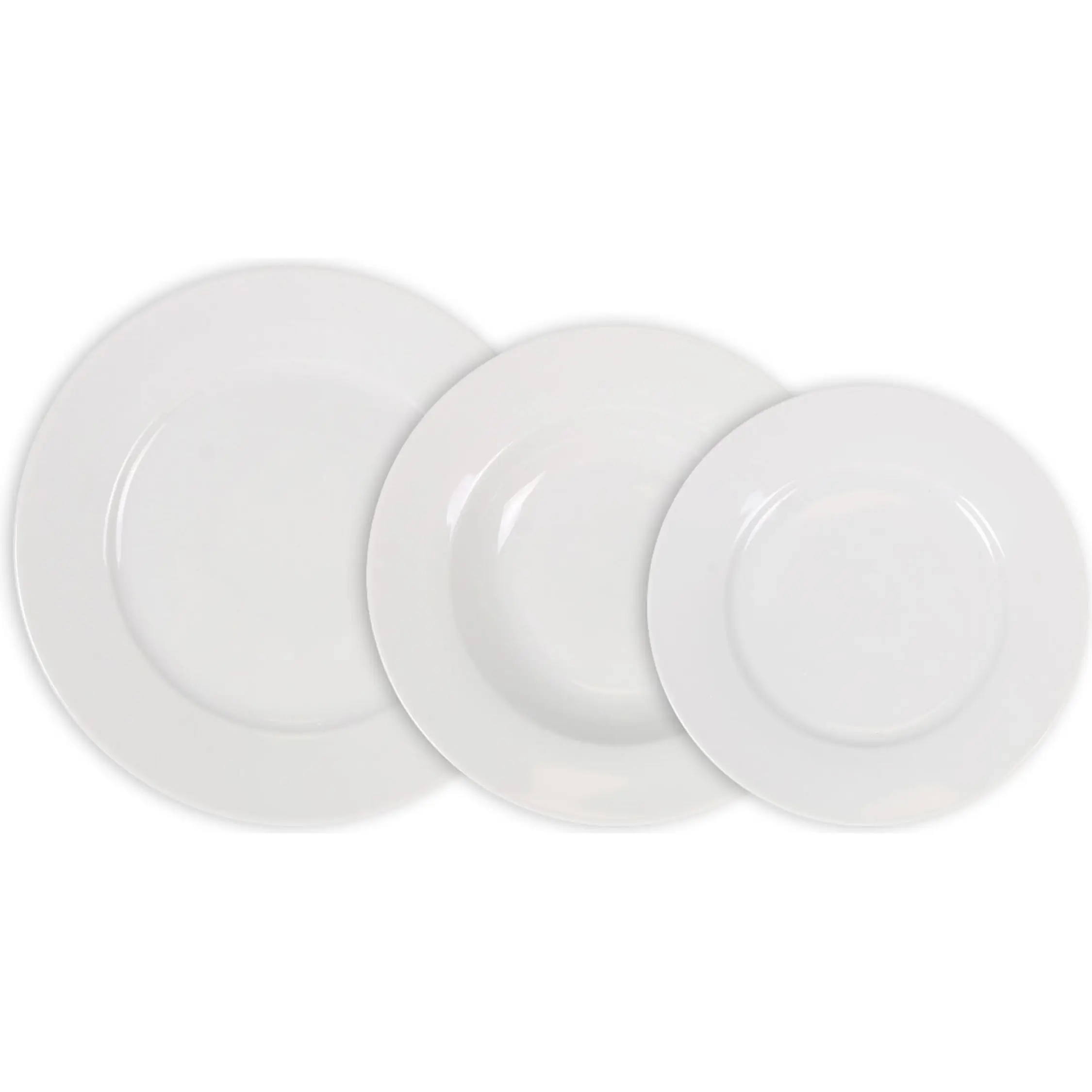 La Mediterránea - Vajilla Redonda 18 Piezas Colección Aneto - Diversidad de Platos - Duradera y Elegante - Resistente a Rayones - Versátil - Calidad Premium