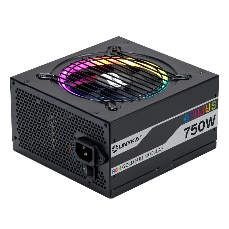 UNYKAch Atilius RGB power supply 750W efficiency 90% Full Modular