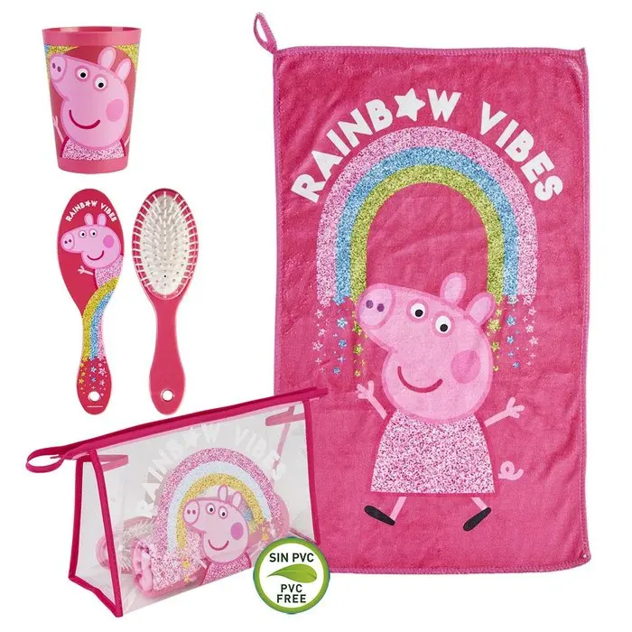 Peppa Pig Travel Toiletries Organizer, 23x7x16 Cms, Cerdá makeup bag for kids with fun design and ample space for travel accessories. - Product Main Image