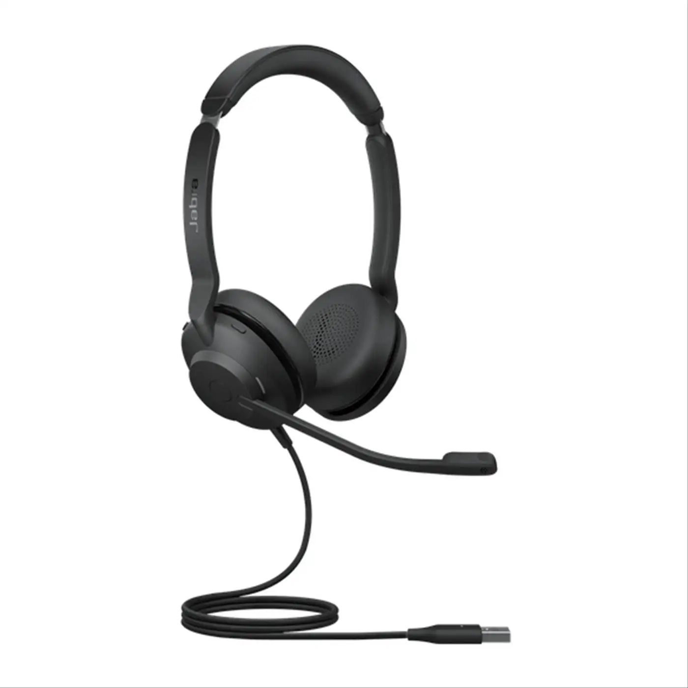 Jabra Evolve2 30 USB-A UC Stereo headphones with black microphone