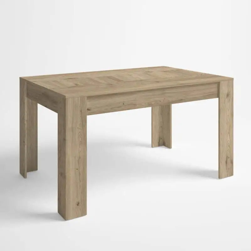 MOBELCENTER - Mesa de Comedor Extensible Bass de 140 cm de ancho extensible a 200 cm con acabado color Naturale. (1450)