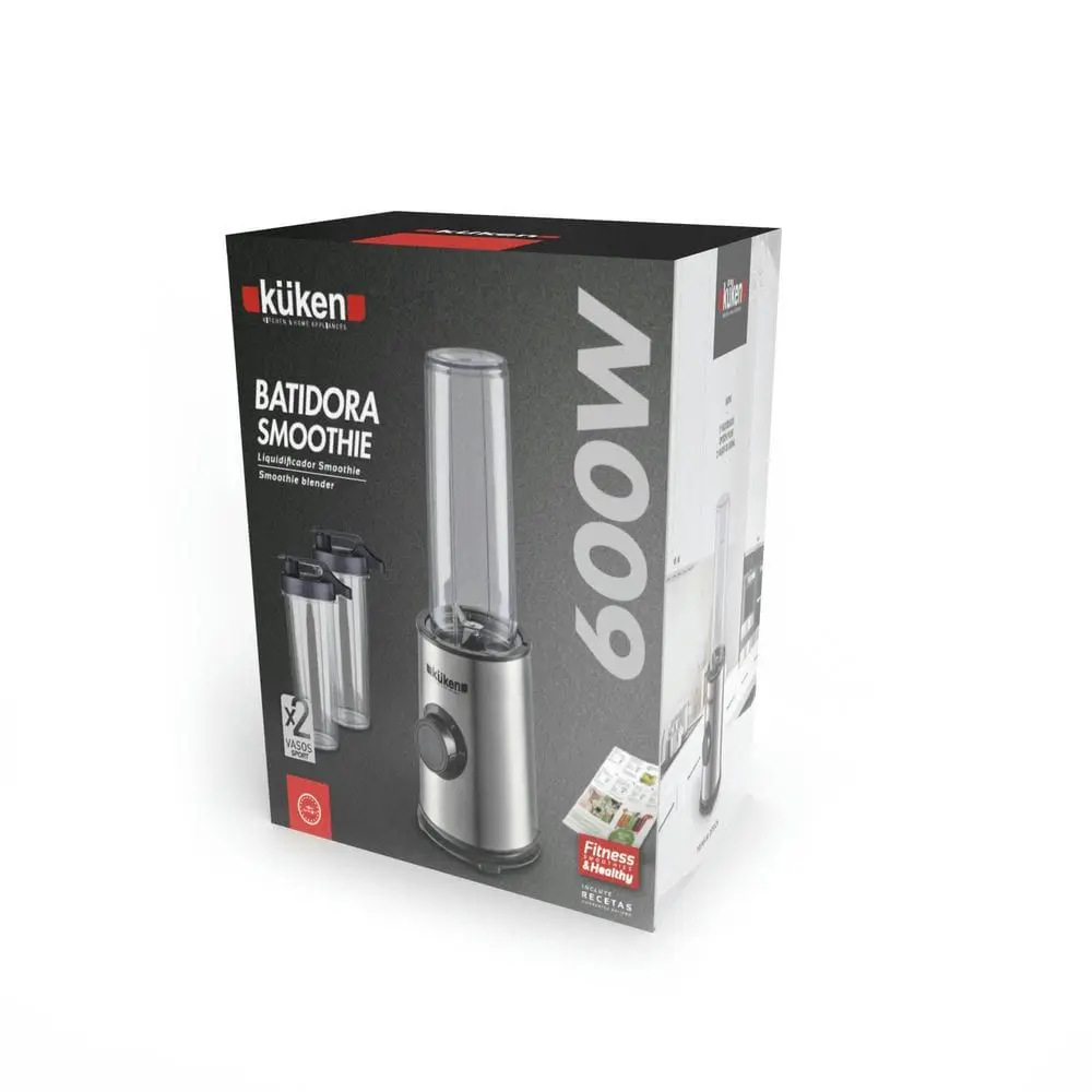 Kuken 600w portable smoothie blender |   2 800ml glasses and stainless steel blades