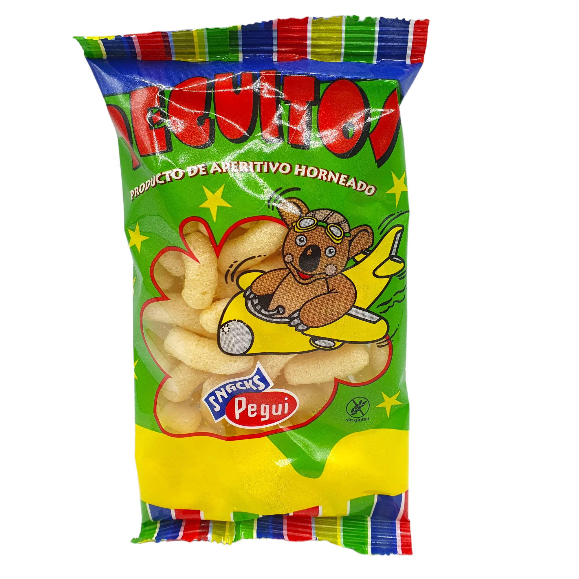 Peguitos - Gusanitos - Aperitivo de Maíz Horneado - 100 Bolsas de 7 gr. - Gusanitos Peguitos - Sin Gluten…