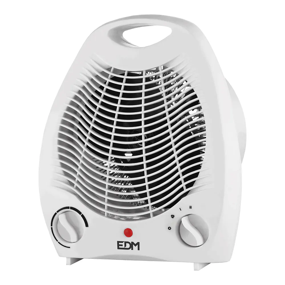 Calefactor Eléctrico Portátil EDM 1000- 2000W | Termostato Ajustable, Doble Potencia y Protección de Seguridad EDM PRODUCT