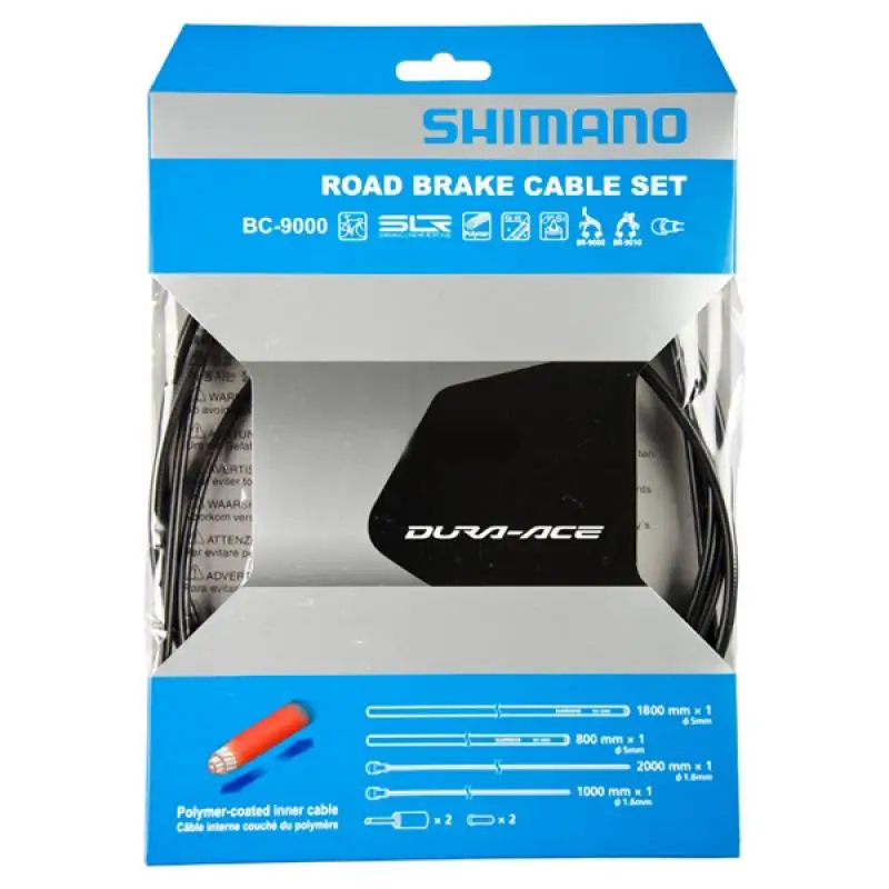 SHIMANO | Cables Y Fundas De Freno Polímero - Juego Cables y Fundas Freno Shimano Dura Ace BC-9000 Negro
