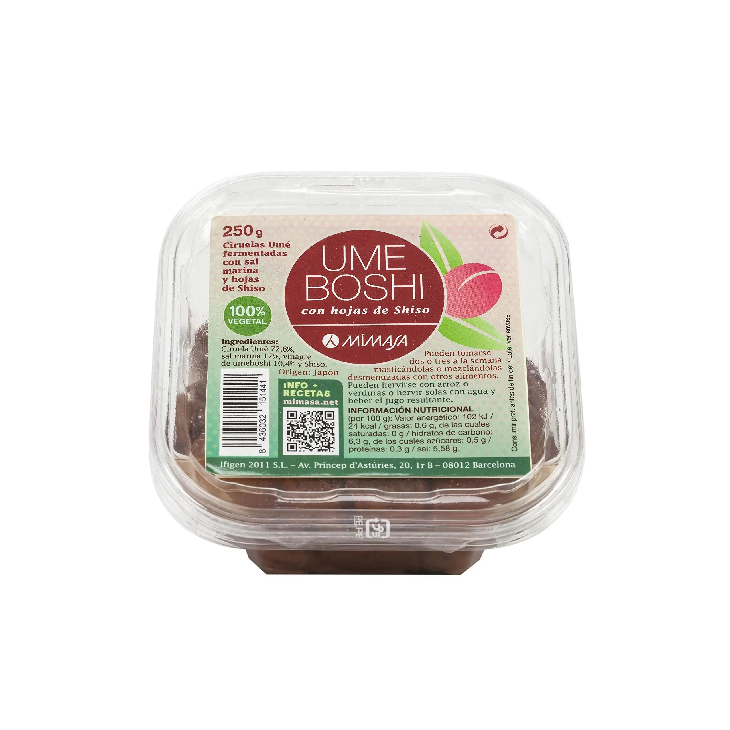 UMEBOSHI NATURAL 250 grs.
