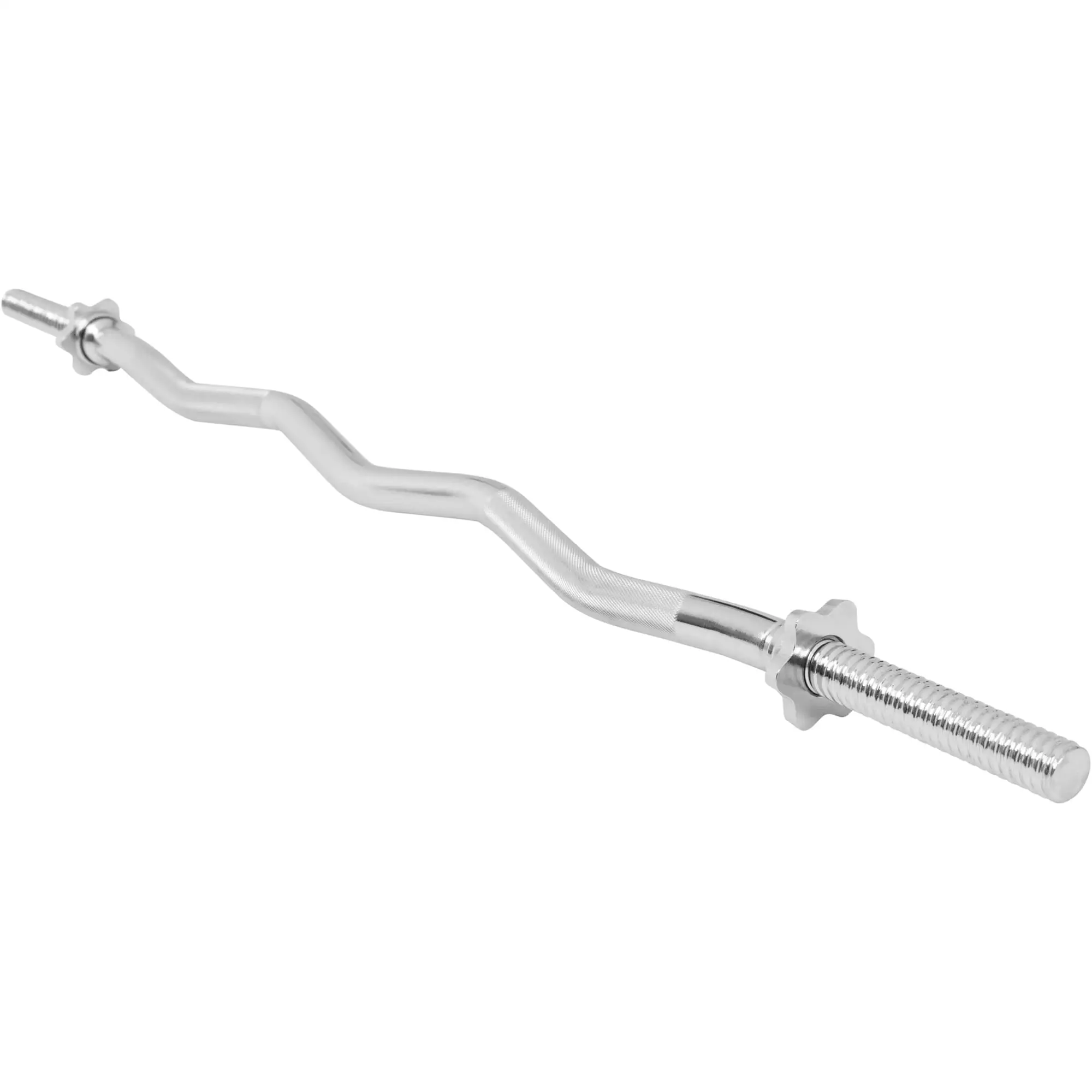 Gorilla Sports Barra Curl SZ con cierres de Spinlock Star 120 cm