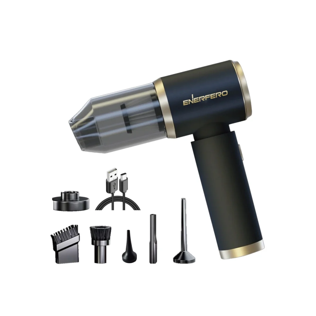 ENERFERO - Cordless Handheld Vacuum for Car, Portable Multifunctional 3-in-1 Vacuum for Car and Home, Strong Suction - handheld vacuum cleaner